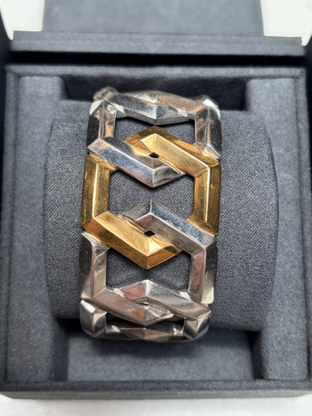 David Yurman Two-Tone Silver and Gold Link Bracelet